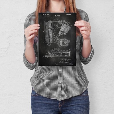 Plakat metalowy Grand Piano Slate Prezent