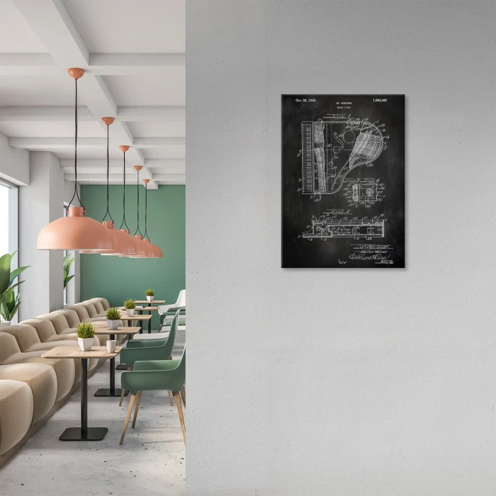 Plakat metalowy Grand Piano Slate Prezent