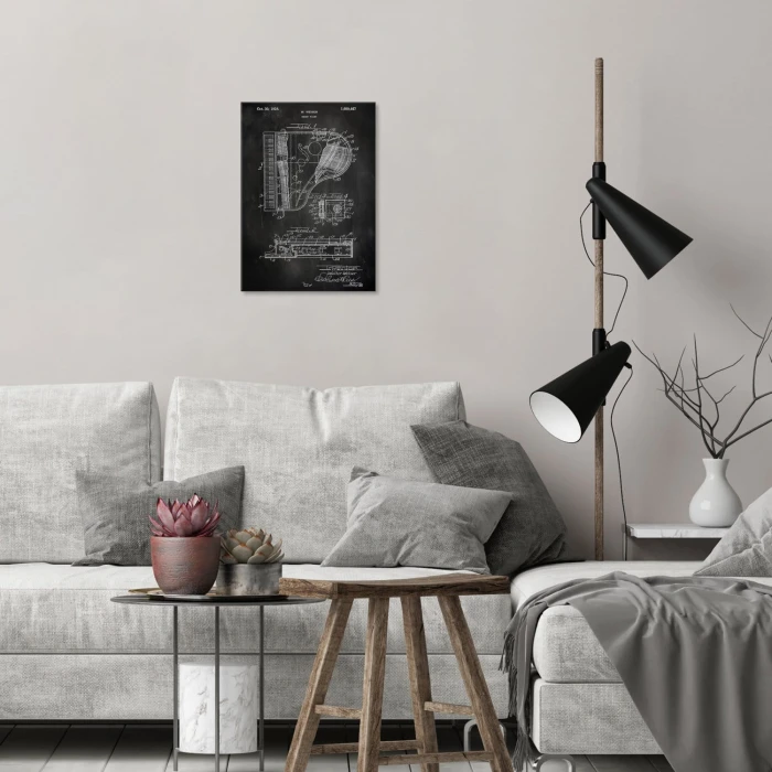 Poster metal Grand Piano Slate gift