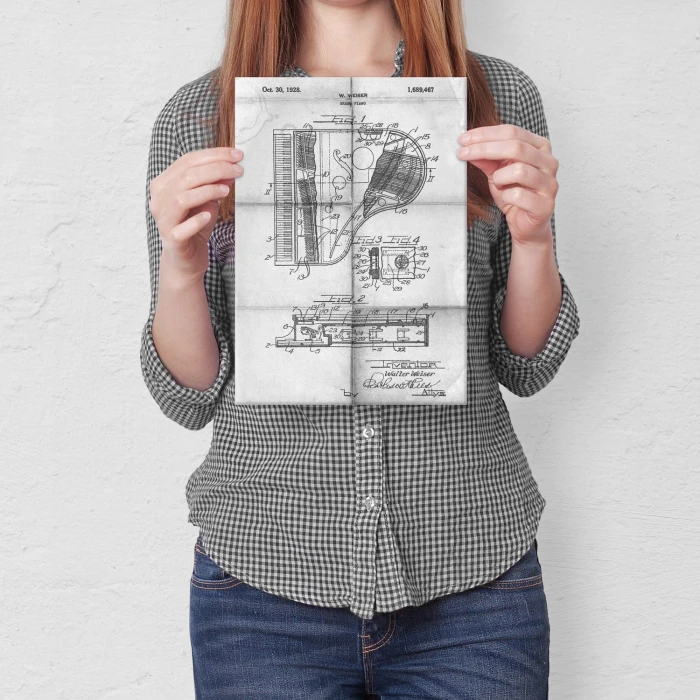 Poster metal Grand Piano Daily gift