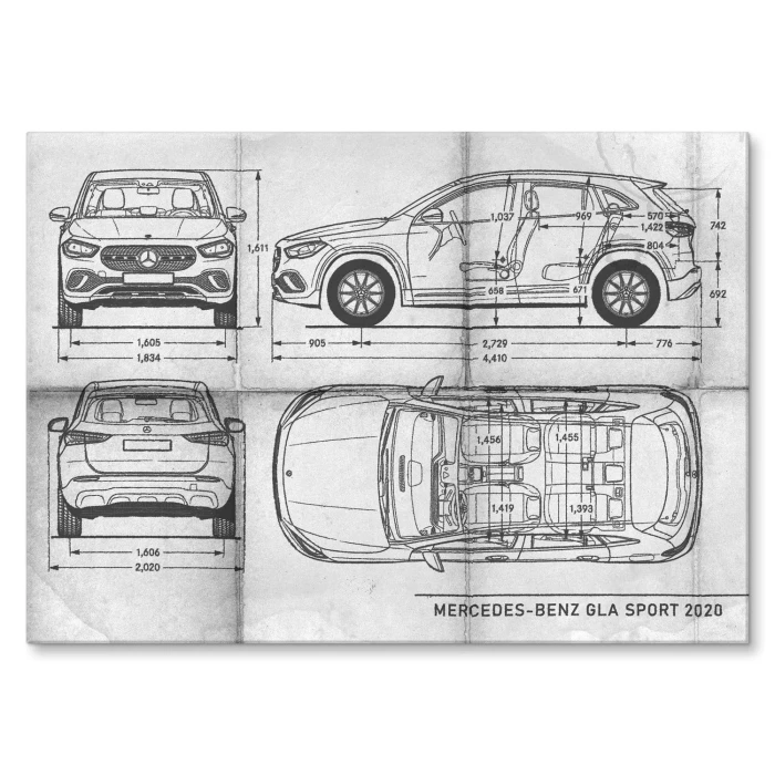 Plakat metalowy Mercedes GLA Daily Prezent