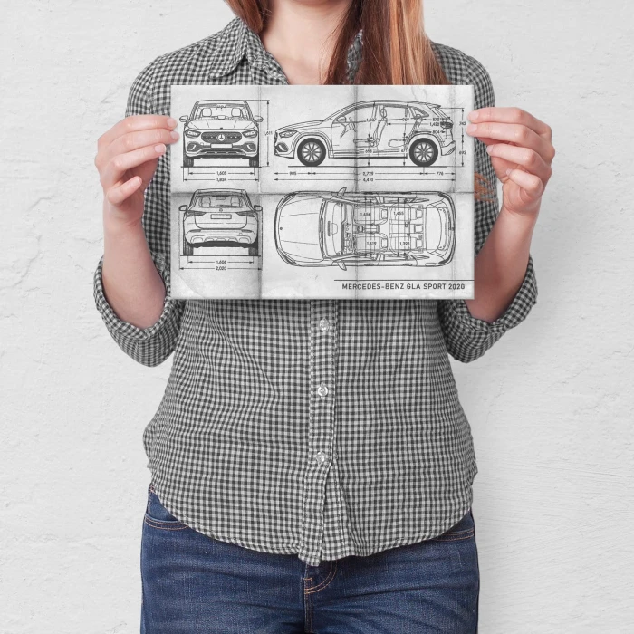 Poster metal Mercedes GLA Daily gift