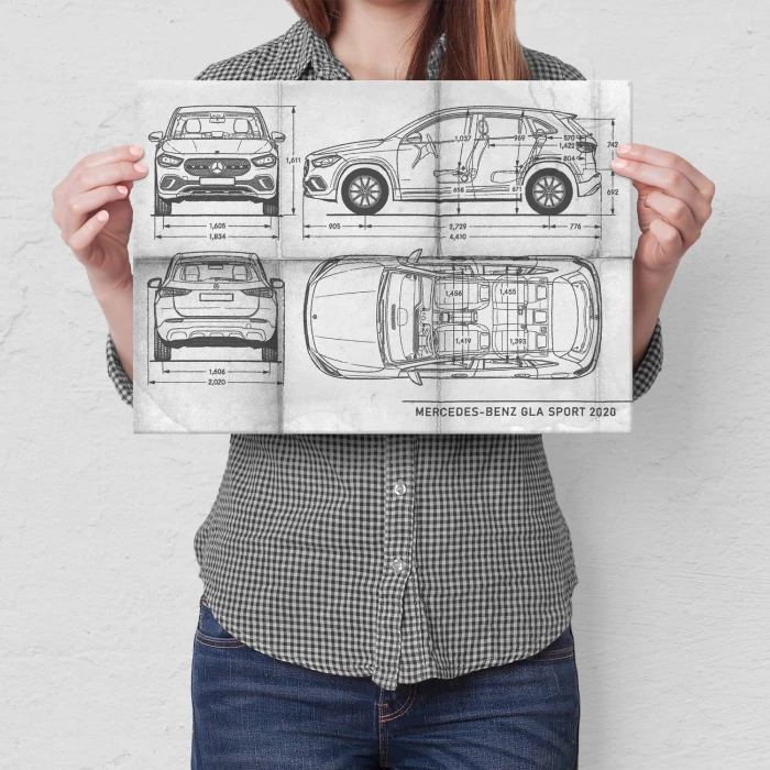 Plakat metalowy Mercedes GLA Daily Prezent