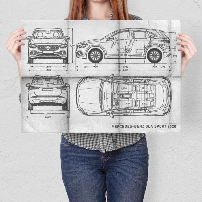Plakat metalowy Mercedes GLA Daily Prezent