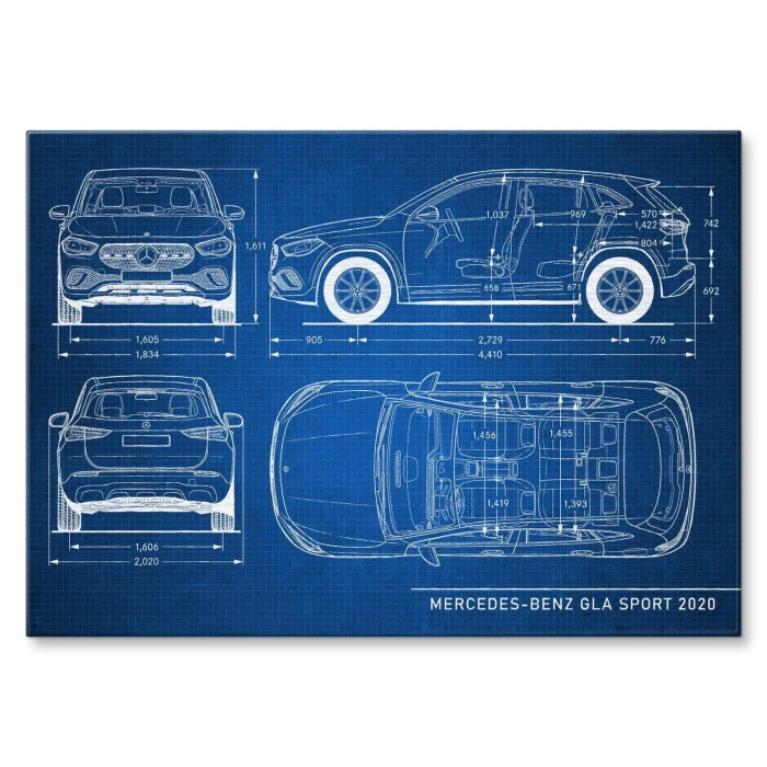 Poster metal Mercedes GLA Tech gift