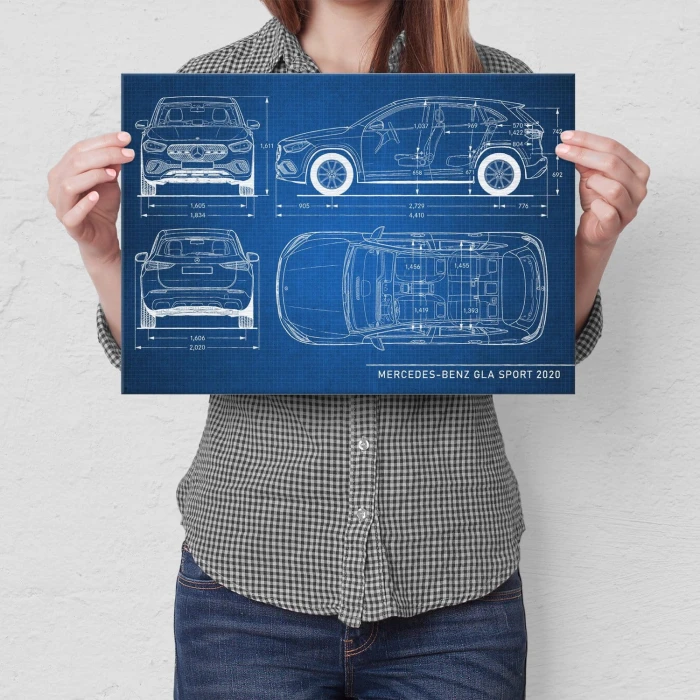 Poster metal Mercedes GLA Tech gift