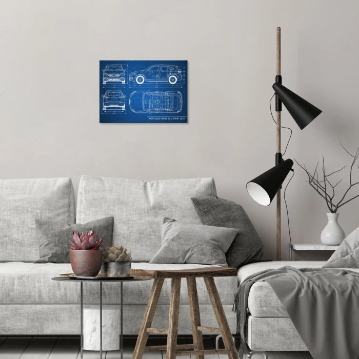 Plakat metalowy Mercedes GLA Tech Prezent