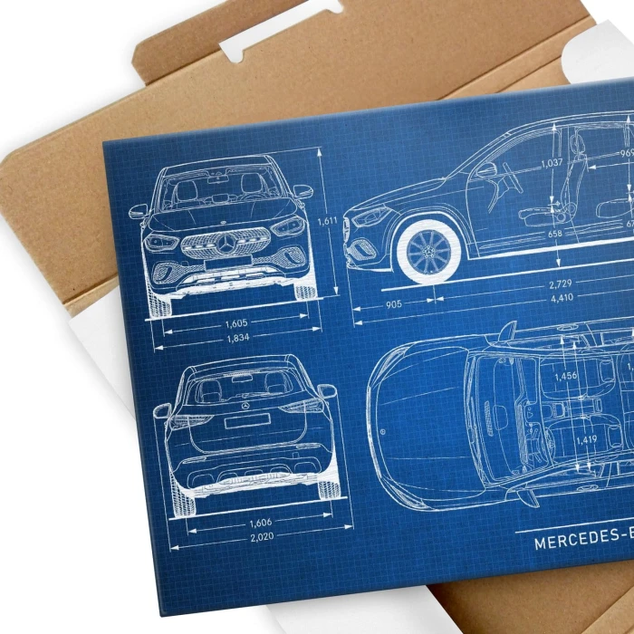 Poster metal Mercedes GLA Tech gift
