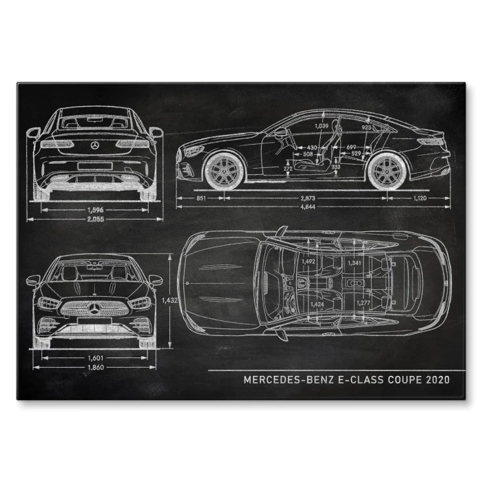 Poster metal Mercedes E Coupe 2020 Slate gift