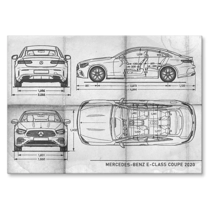 Plakat metalowy Mercedes E Coupe 2020 Daily Prezent