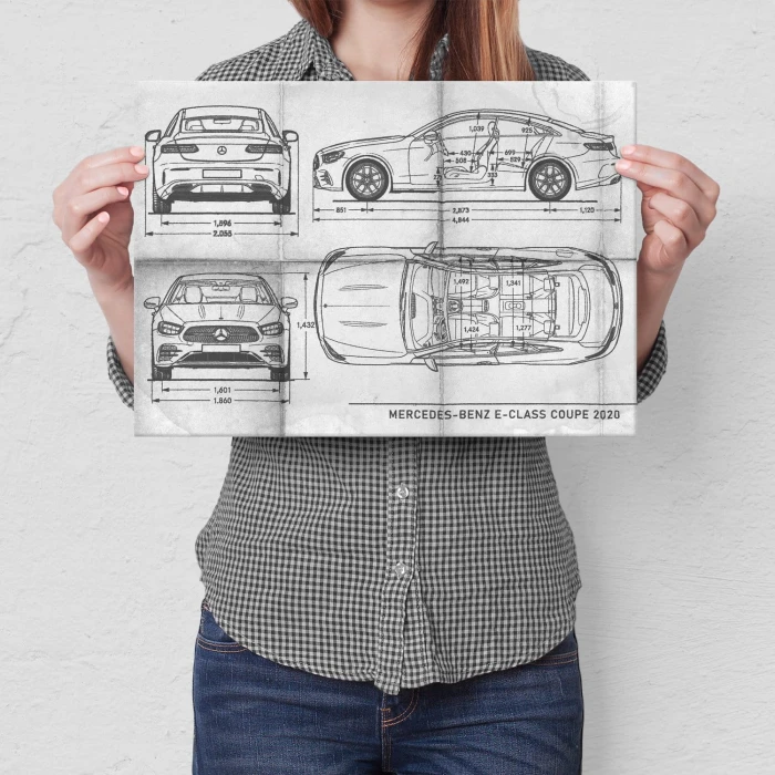 Poster metal Mercedes E Coupe 2020 Daily gift