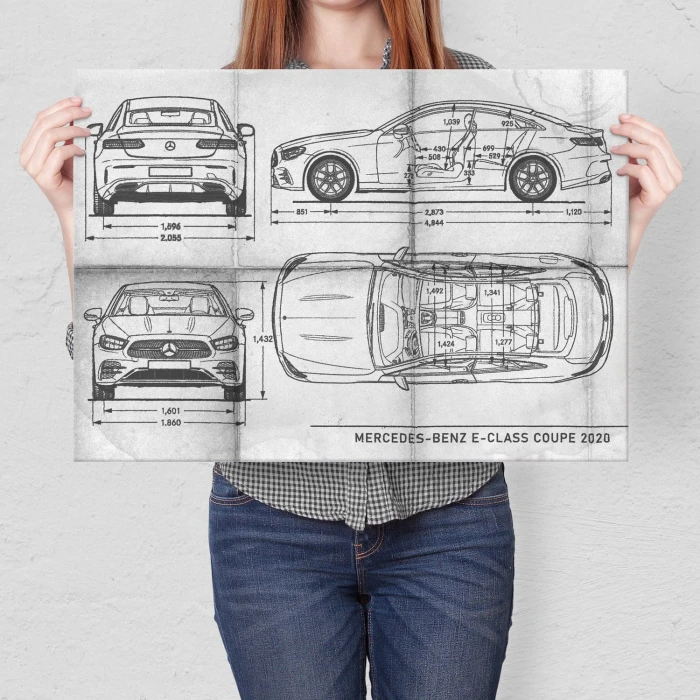 Poster metal Mercedes E Coupe 2020 Daily gift