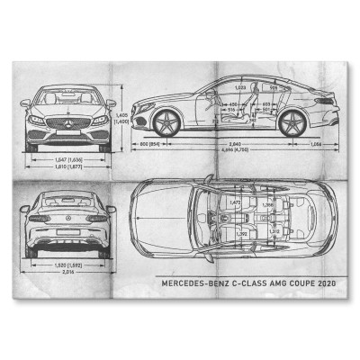 Poster metal Mercedes C AMG Daily gift