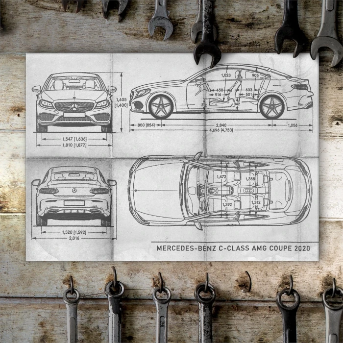 Poster metal Mercedes C AMG Daily gift