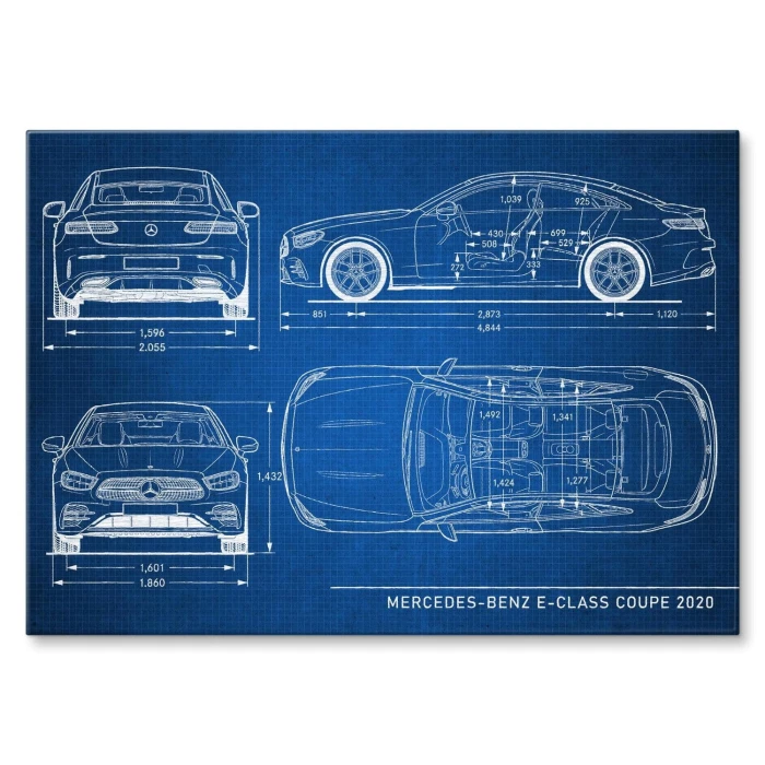 Plakat metalowy Mercedes E Coupe 2020 Prezent
