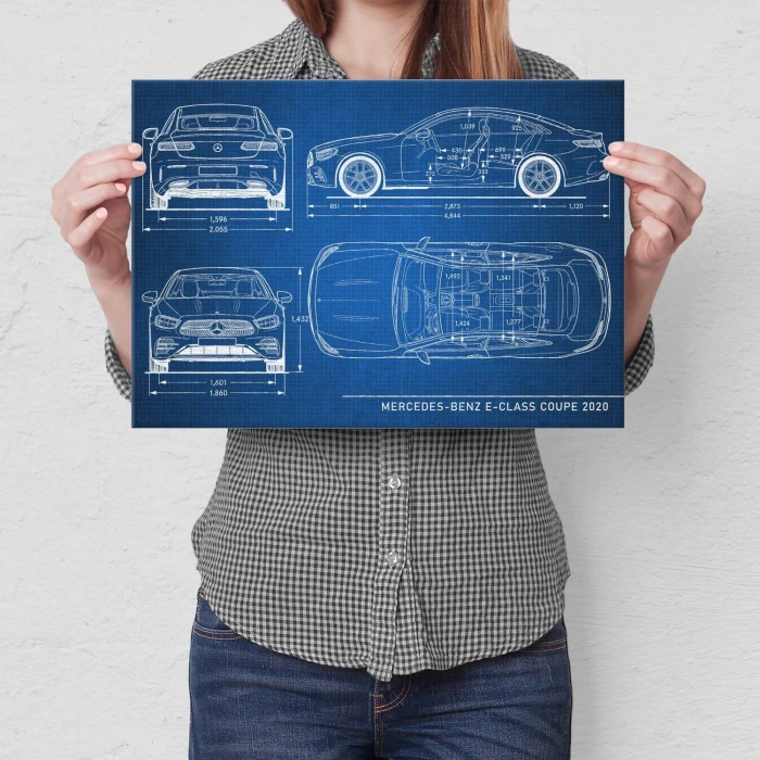 Poster metal Mercedes E Coupe 2020 gift