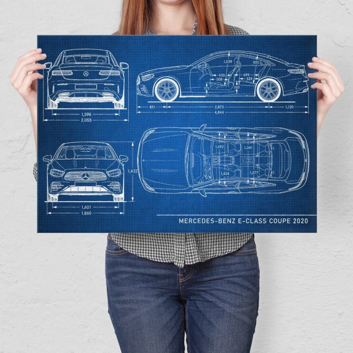 Poster metal Mercedes E Coupe 2020 gift