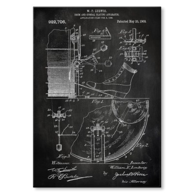 Poster metal Drum Percussion Slate gift