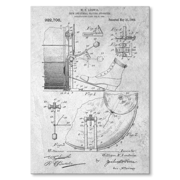 Plakat metalowy Drum Percussion Stone Prezent