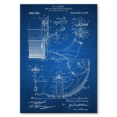 Plakat metalowy Drum Percussion Tech Prezent