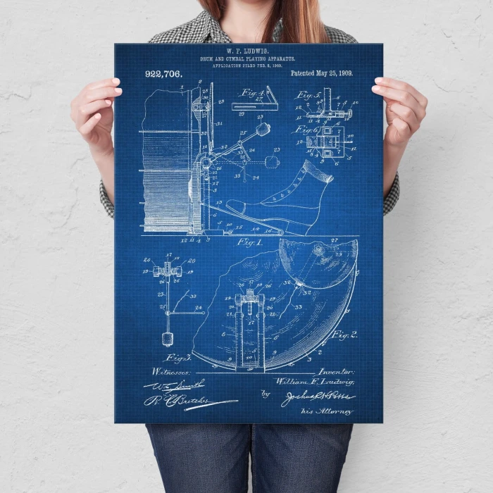 Poster metal Drum Percussion Tech gift