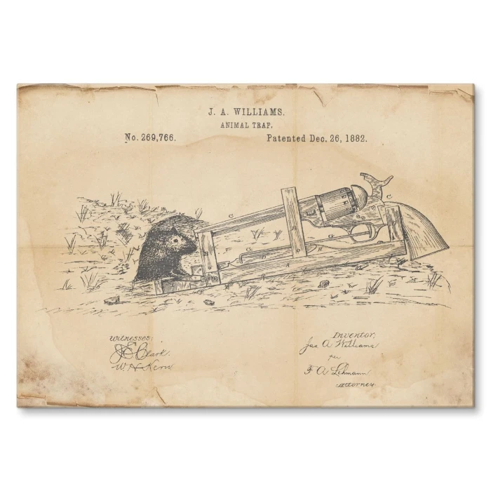 Poster metal Animal Trap Retro gift