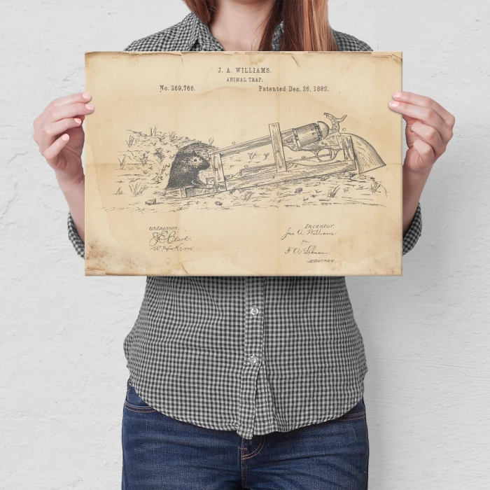 Poster metal Animal Trap Retro gift