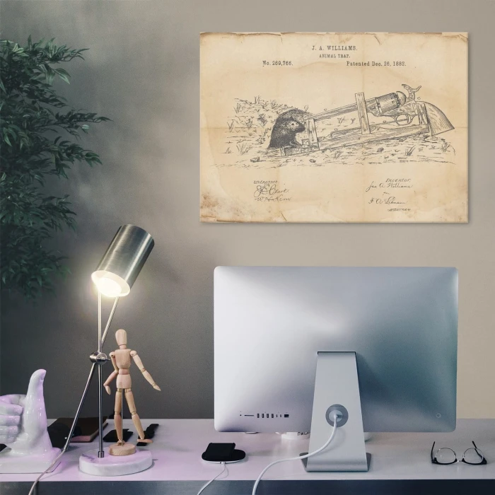 Plakat metalowy Animal Trap Retro Prezent