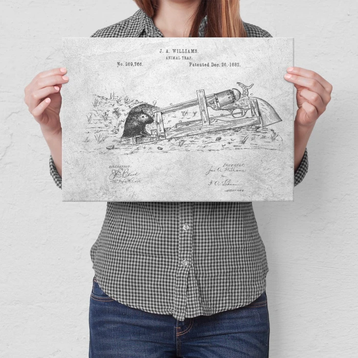 Poster metal Animal Trap Stone gift