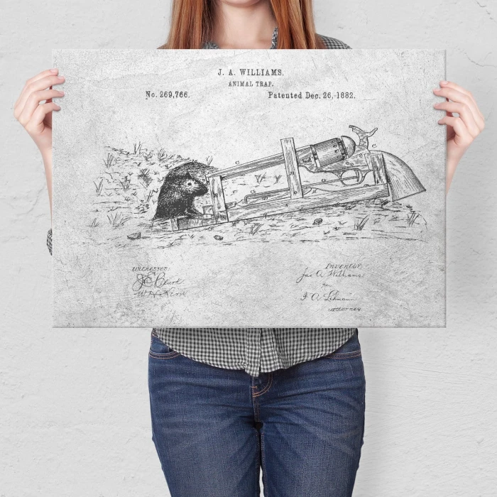Poster metal Animal Trap Stone gift