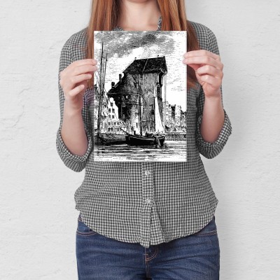 Poster metal Gdańsk 1874 r. gift