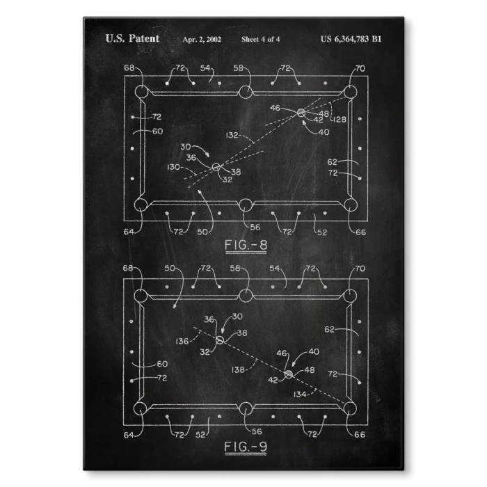 Poster metal Billiard table Slate gift