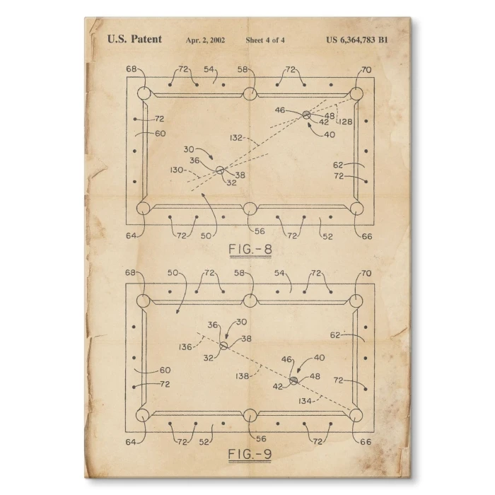 Plakat metalowy Billiard table Retro Prezent