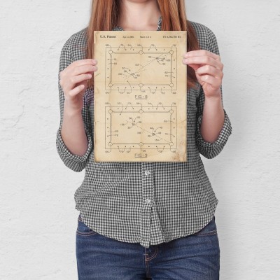 Poster metal Billiard table Retro gift