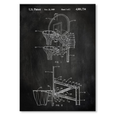 Poster metal Basketball sport Slate gift