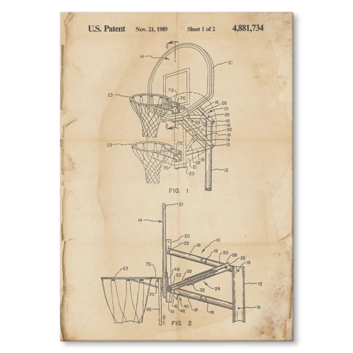 Poster metal Basketball sport Retro gift