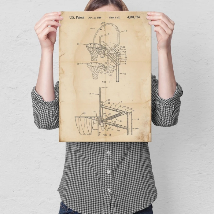 Poster metal Basketball sport Retro gift