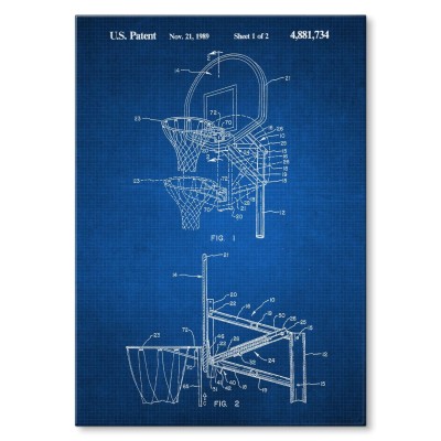 Plakat metalowy Basketball sport Tech Prezent