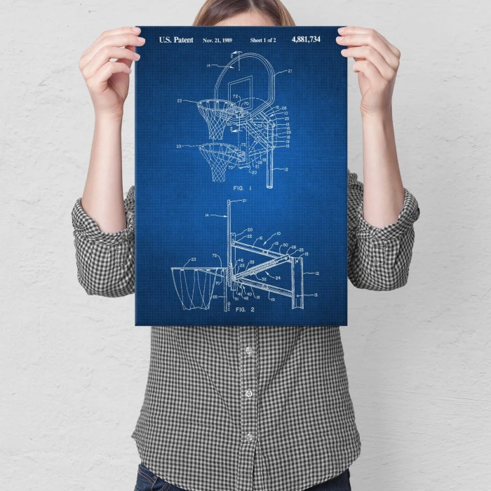 Plakat metalowy Basketball sport Tech Prezent