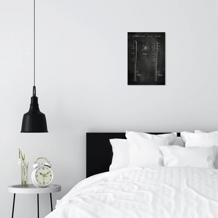Plakat metalowy Baseball bat Slate Prezent
