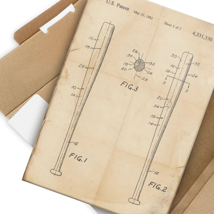 Plakat metalowy Baseball bat Retro Prezent