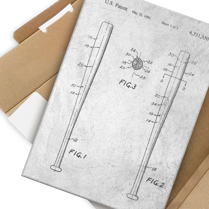 Plakat metalowy Baseball bat Stone Prezent
