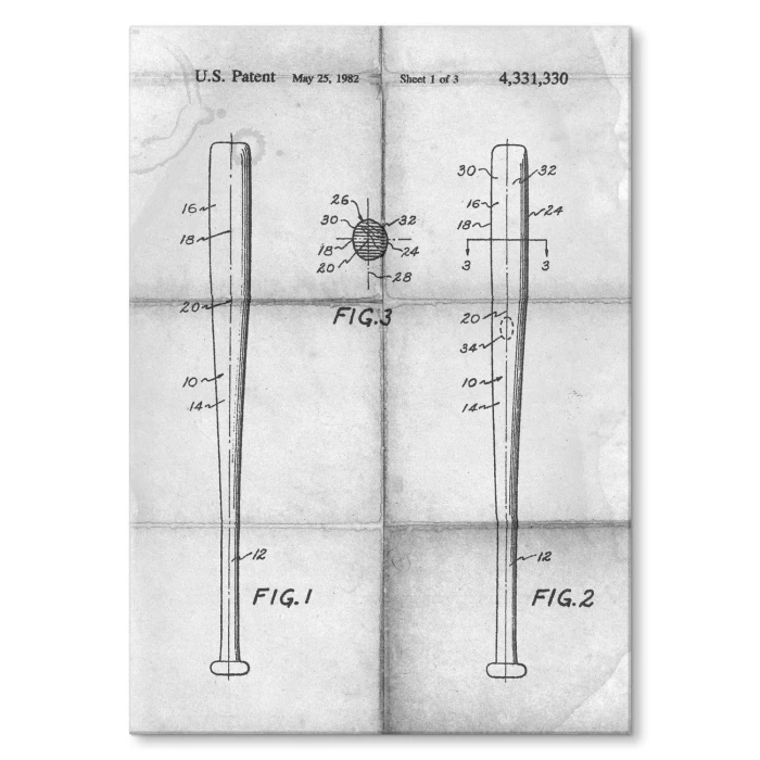 Poster metal Baseball bat Daily gift