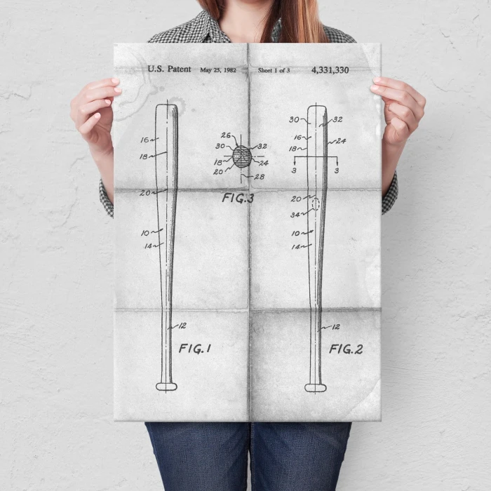 Poster metal Baseball bat Daily gift