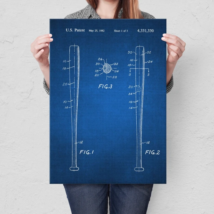 Plakat metalowy Baseball bat Tech Prezent