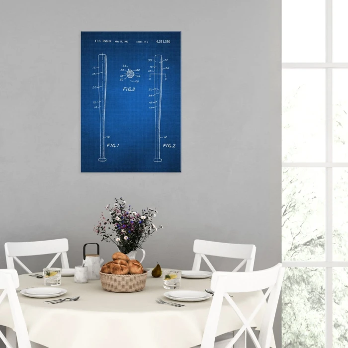 Poster metal Baseball bat Tech gift