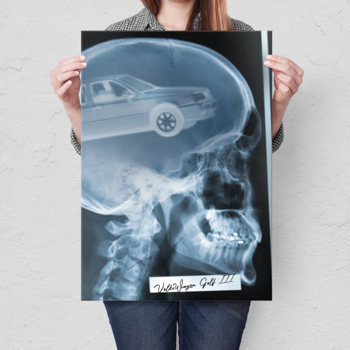 Plakat metalowy Rentgen VW Golf III