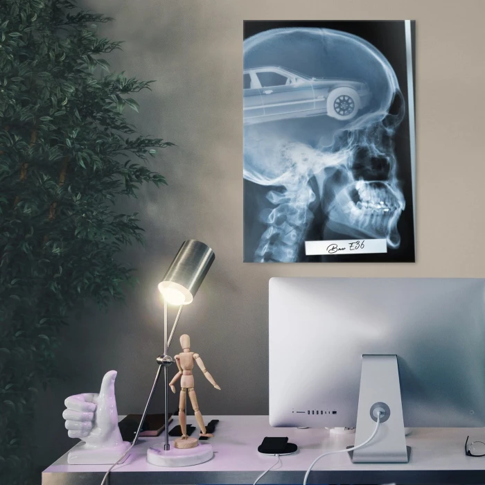 Poster metal Rentgen BMW E36 gift
