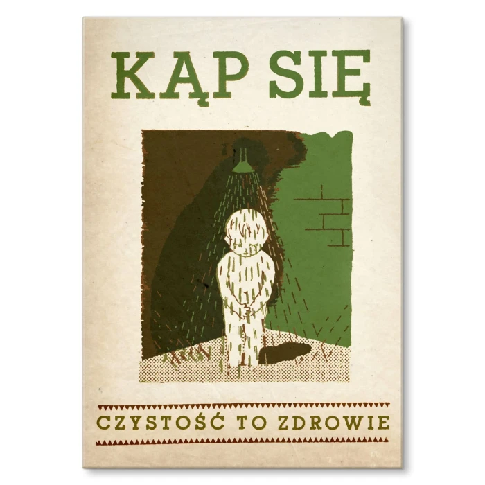 Poster metal Czystość to zdrowie gift