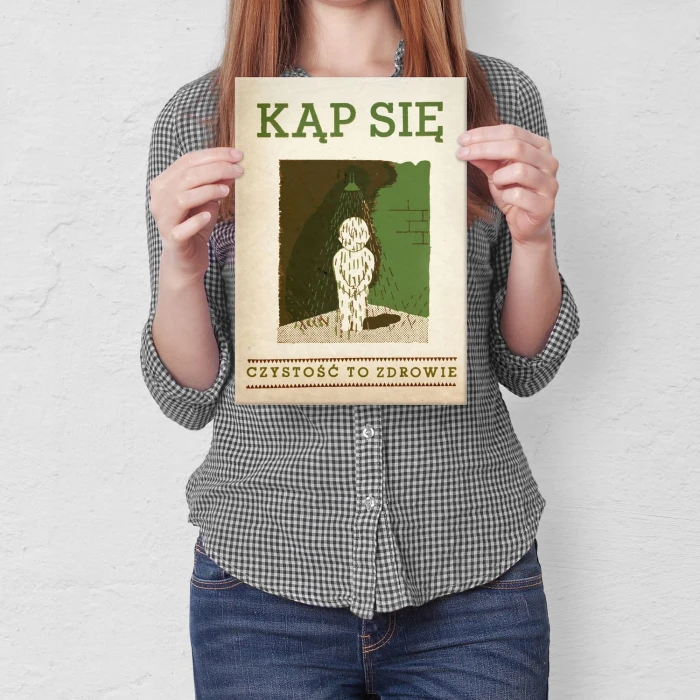 Poster metal Czystość to zdrowie gift